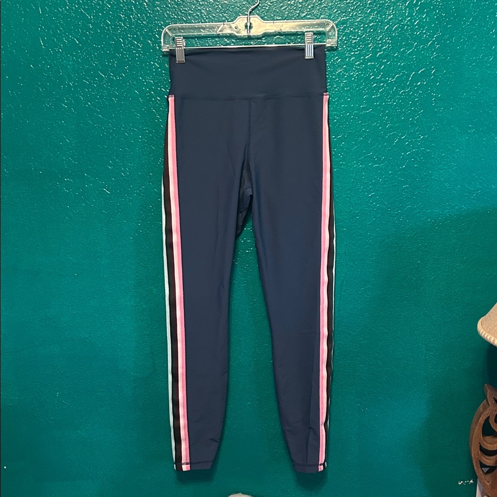 Spiritual Gangster Leggings with Pink Stripes